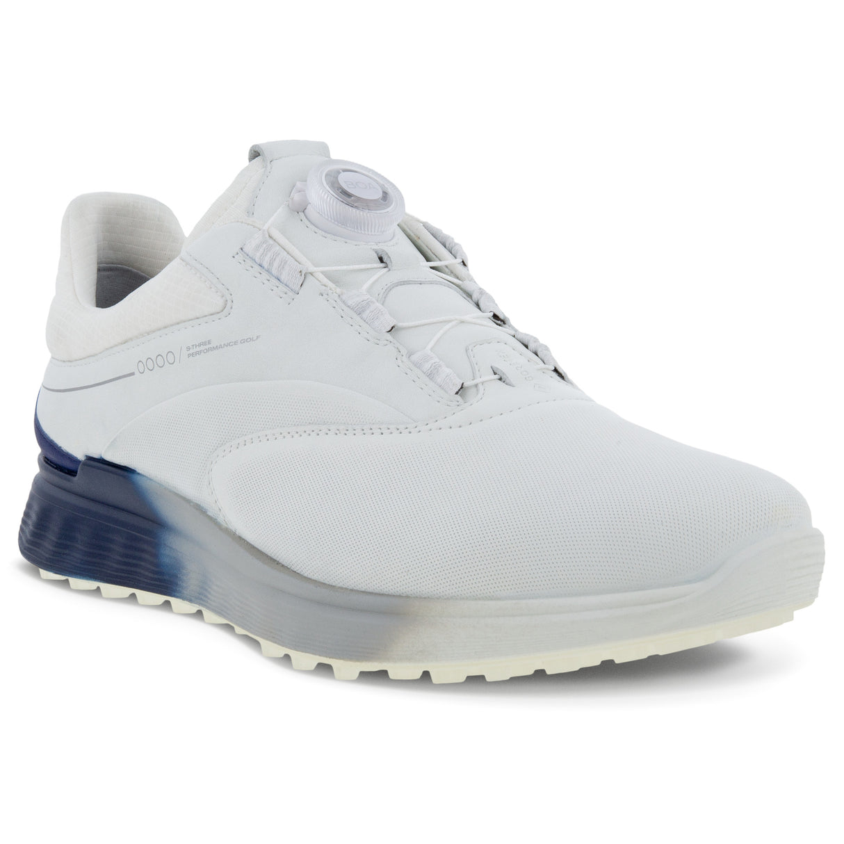 Ecco S-Three GTX BOA Herren Golfschuhe, Weiß / Blau