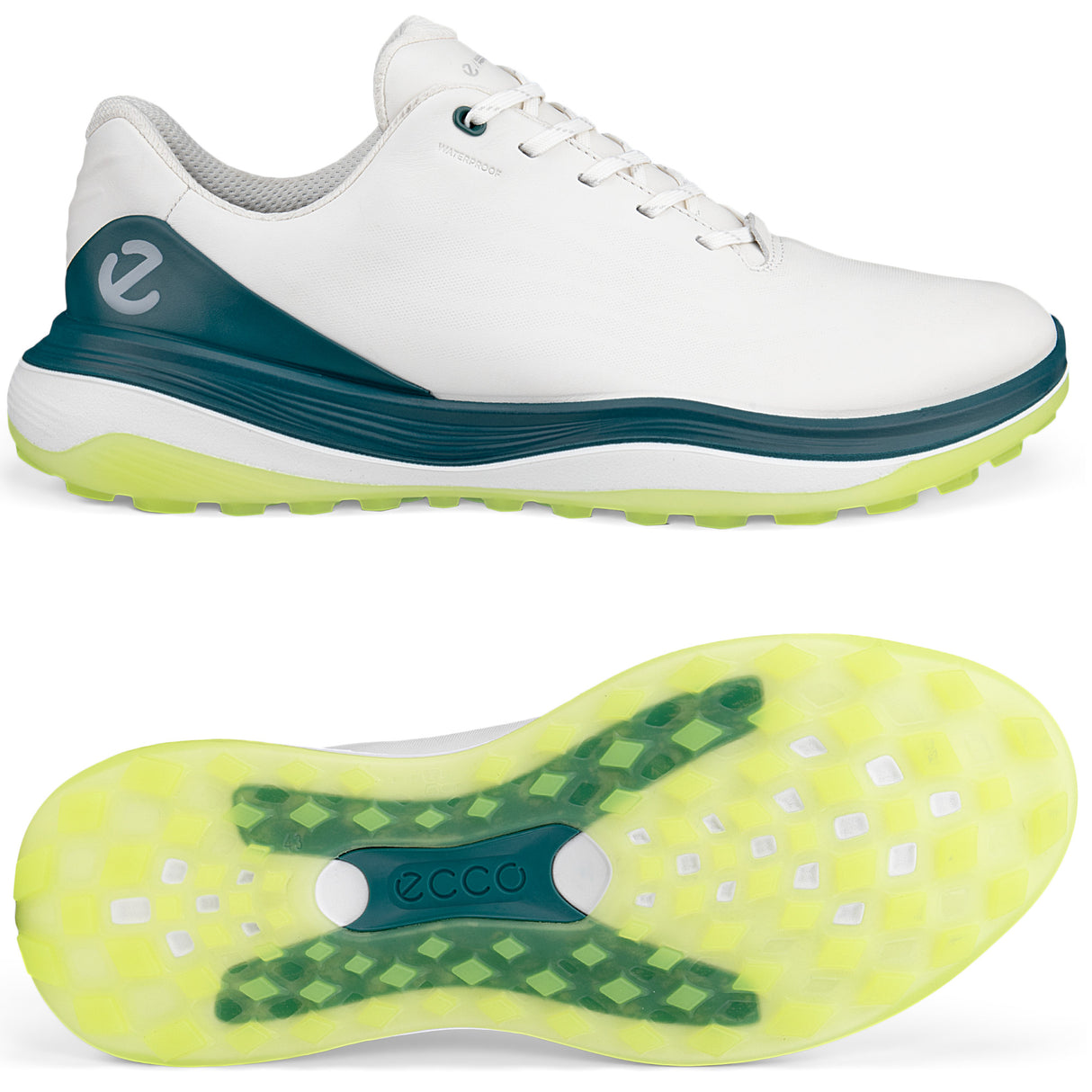 Ecco LT1 Herren Golfschuhe 2026, Weiß / Grün