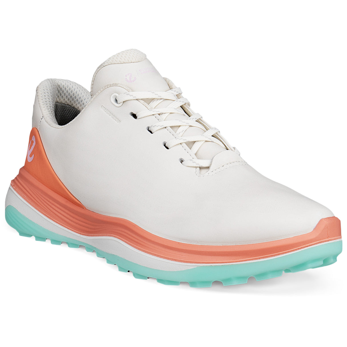 Ecco LT1 Damen Golfschuhe, Weiß / Coral