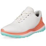 Ecco LT1 Damen Golfschuhe, Weiß / Coral