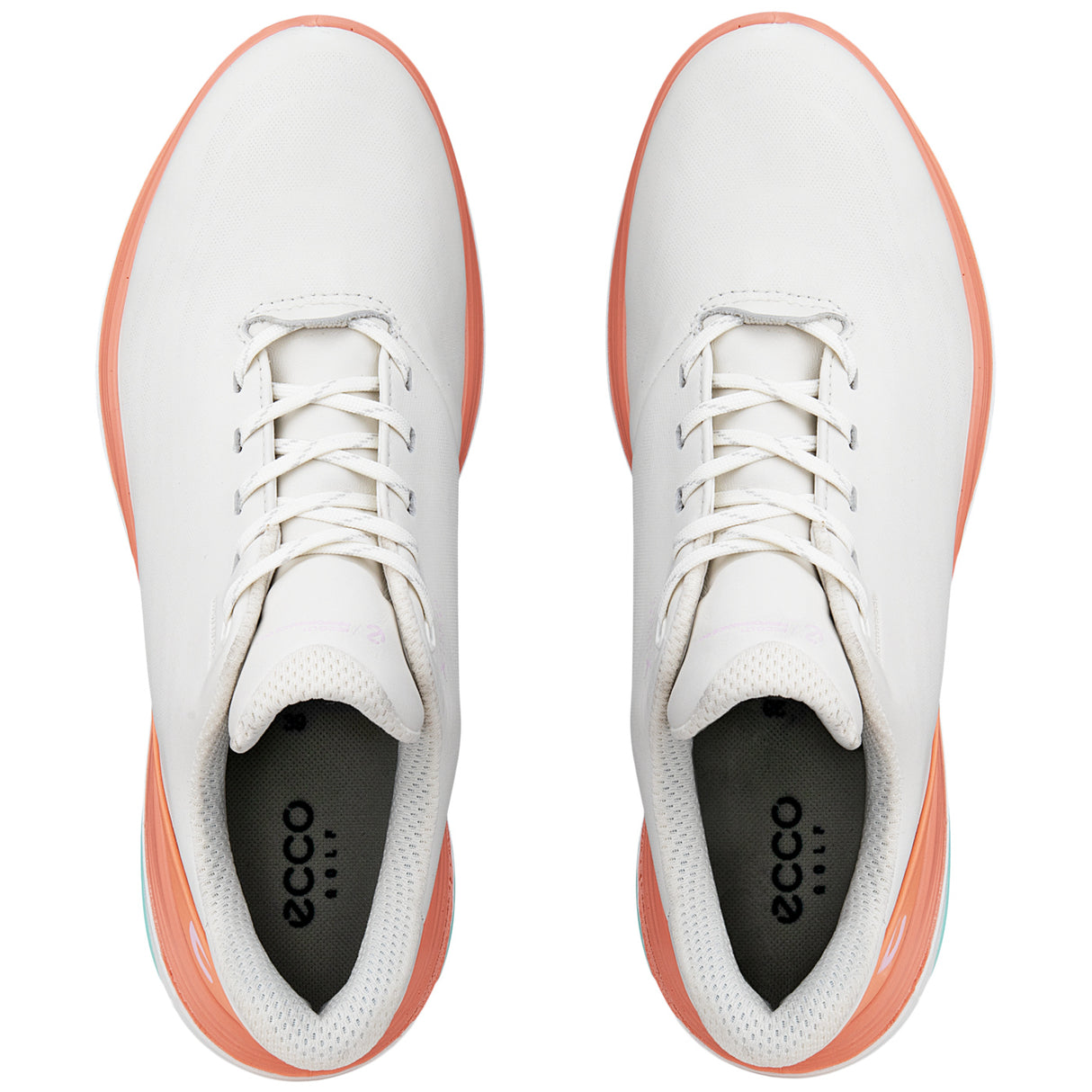 Ecco LT1 Damen Golfschuhe, Weiß / Coral