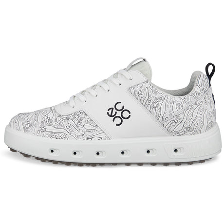 Ecco Street 720 Herren Golfschuhe, Offwhite gemustert - Golflaedchen.de
