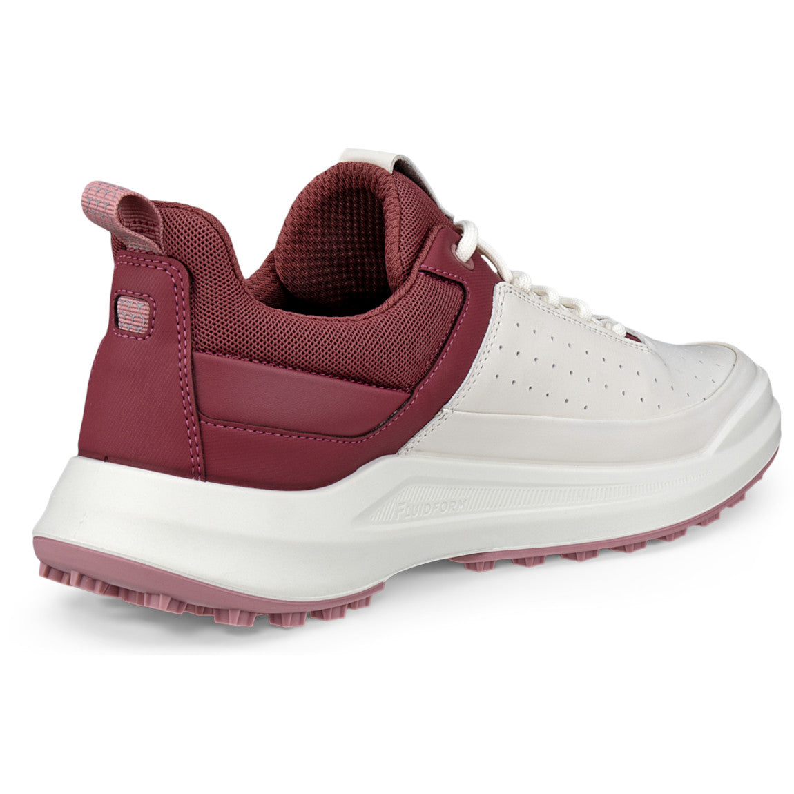 Ecco Golf 2025 Core Damen Golfschuhe, Offwhite / Weinrot