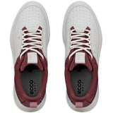 Ecco Golf 2025 Core Damen Golfschuhe, Offwhite / Weinrot