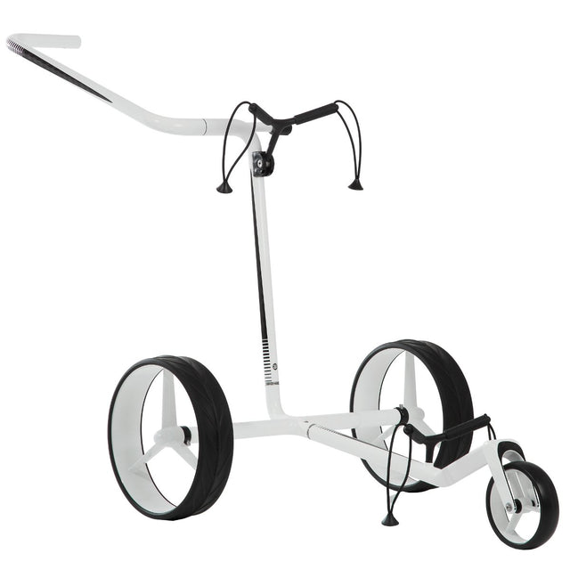 JuCad Carbon 3 - Rad Golftrolley, Weiß / Schwarz - Golflaedchen.de