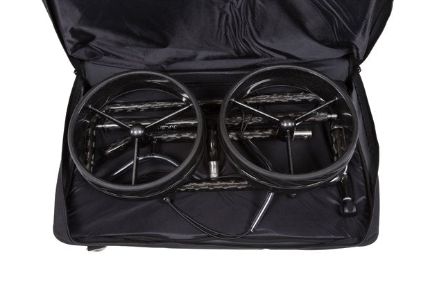 JuCad Carbon 3 - Rad Golftrolley, Weiß / Schwarz - Golflaedchen.de