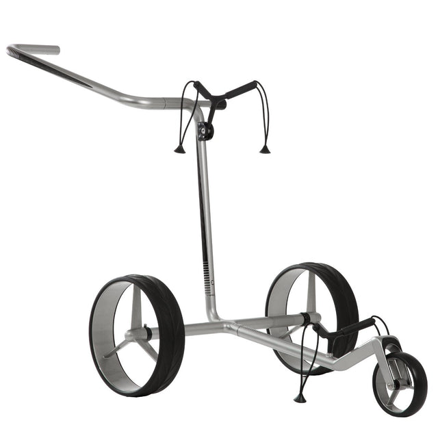 JuCad Carbon 3 - Rad Golftrolley, Silber / Schwarz - Golflaedchen.de