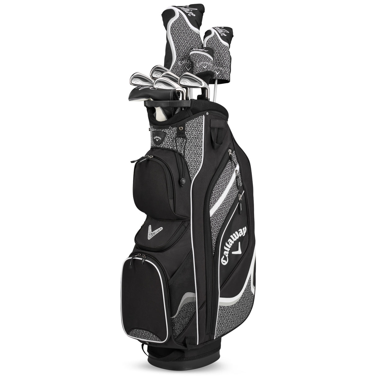 Callaway 2025 Solaire Damen Komplettset / Golfset, Schwarz / Grau, Rechtshand