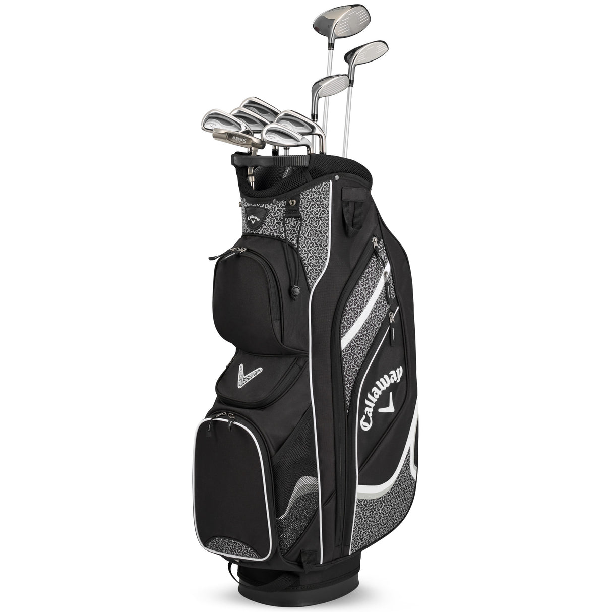 Callaway 2025 Solaire Damen Komplettset / Golfset, Schwarz / Grau, Rechtshand