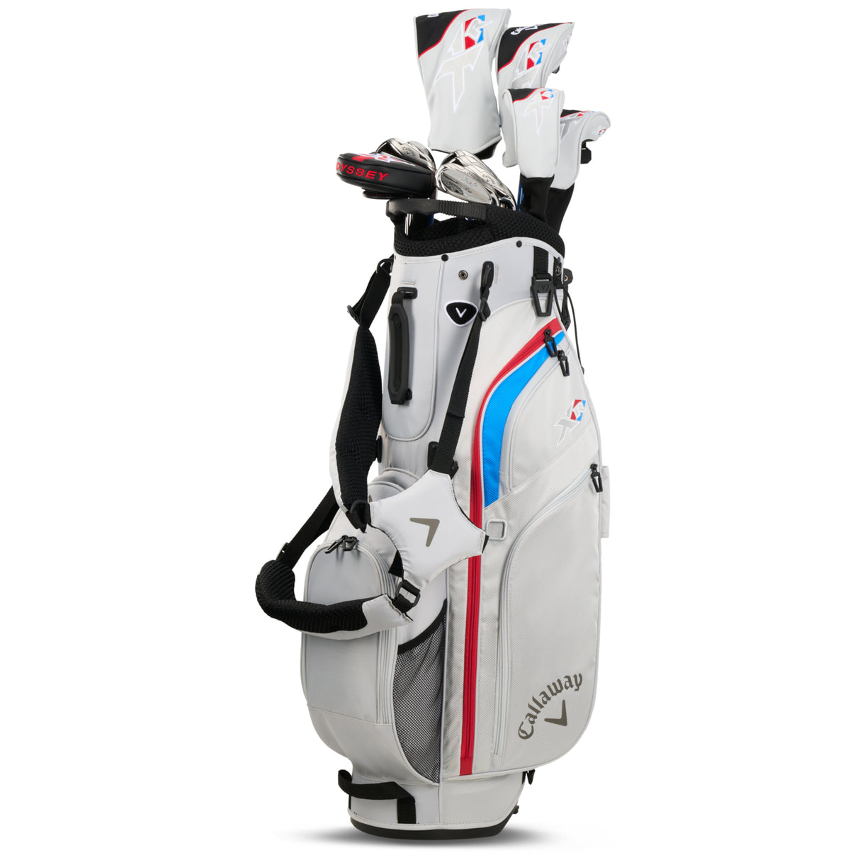 Callaway 2026 XR Herren Komplettset / Golfset, Graphitschaft, Farbe Grau / Blau / Rot, Rechtshand