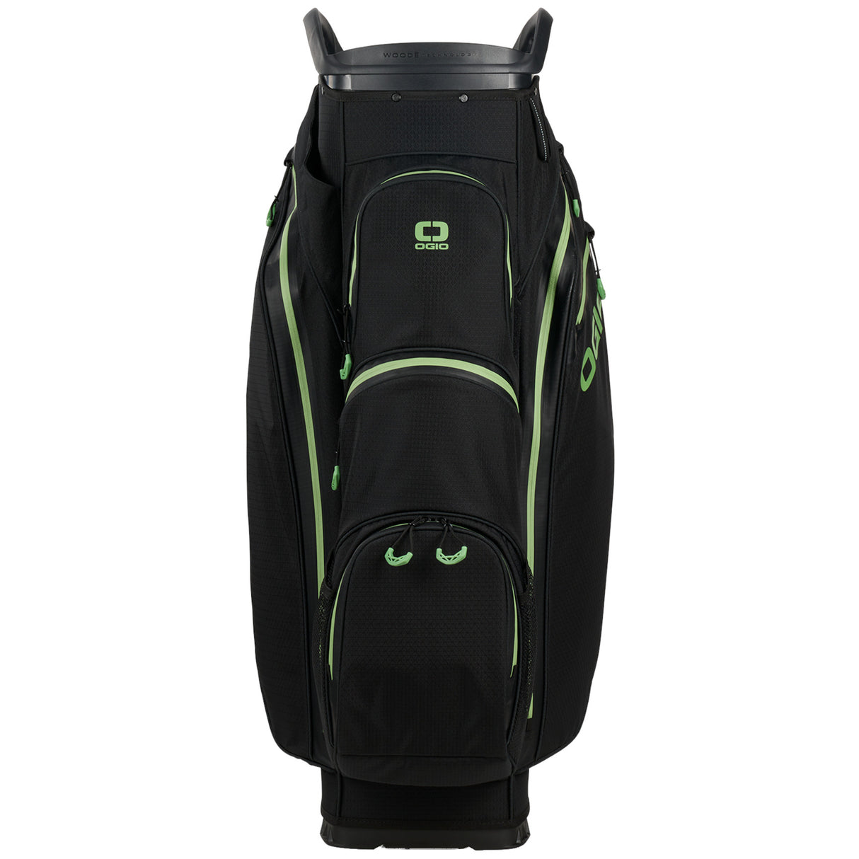Ogio 2025 All Elements Silencer Waterproof Cartbag / Golfbag, Black - Golflaedchen.de