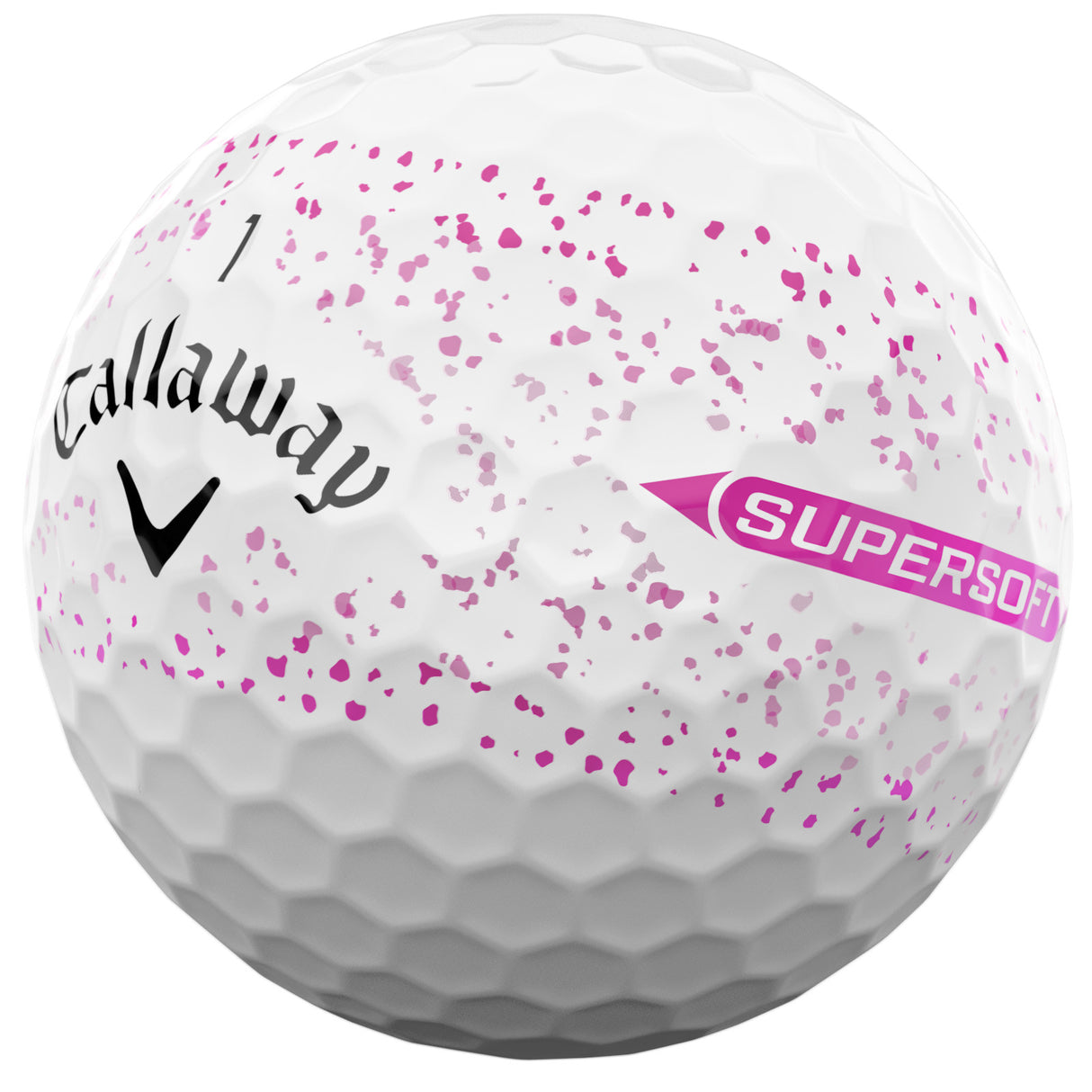 Callaway 2026 SuperSoft 360 Splatter Golfbälle, 12 Stück