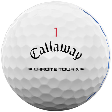 Callaway 2026 Chrome Tour X Triple Track Golfbälle, Weiß, 12 Stück - Golflaedchen.de
