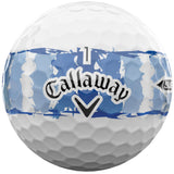 Callaway 2026 Supersoft Bälle, Distressed Stripe, Weiß / Blau - Golflaedchen.de
