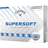 Callaway 2026 Supersoft Bälle, Distressed Stripe, Weiß / Blau - Golflaedchen.de