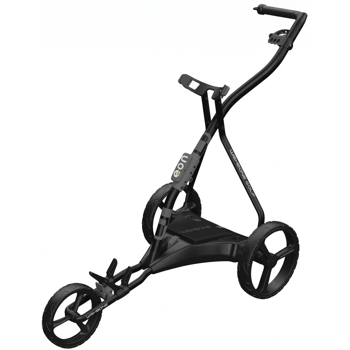 Wishbone EON 2026 Elektro Golftrolley inkl. Schirmhalter und Scorecardhalter, Schwarz / Grau - Golflaedchen.de