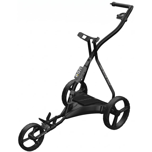 Wishbone EON 2026 Elektro Golftrolley inkl. Schirmhalter und Scorecardhalter, Schwarz / Grau - Golflaedchen.de