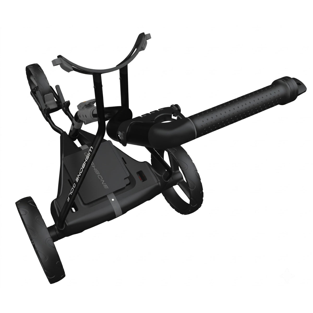 Wishbone EON 2026 Elektro Golftrolley inkl. Schirmhalter und Scorecardhalter, Schwarz / Grau - Golflaedchen.de