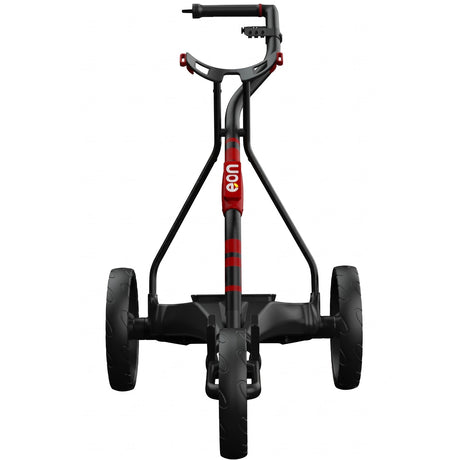 Wishbone EON 2026 Elektro Golftrolley inkl. Schirmhalter und Scorecardhalter, Schwarz / Rot - Golflaedchen.de