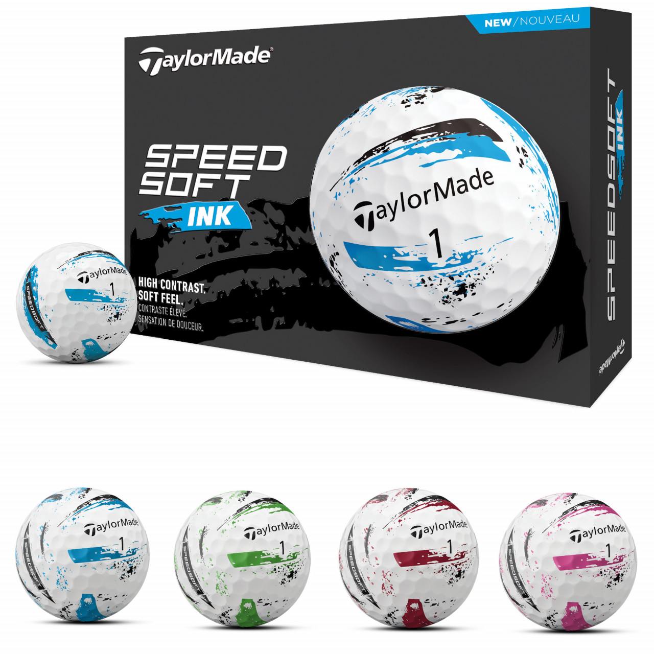 Taylor Made SpeedSoft INK Golfbälle, 12 Stück