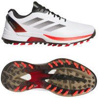 Adidas Adizero ZG Herren Golfschuhe, Weiß / Schwarz / Rot