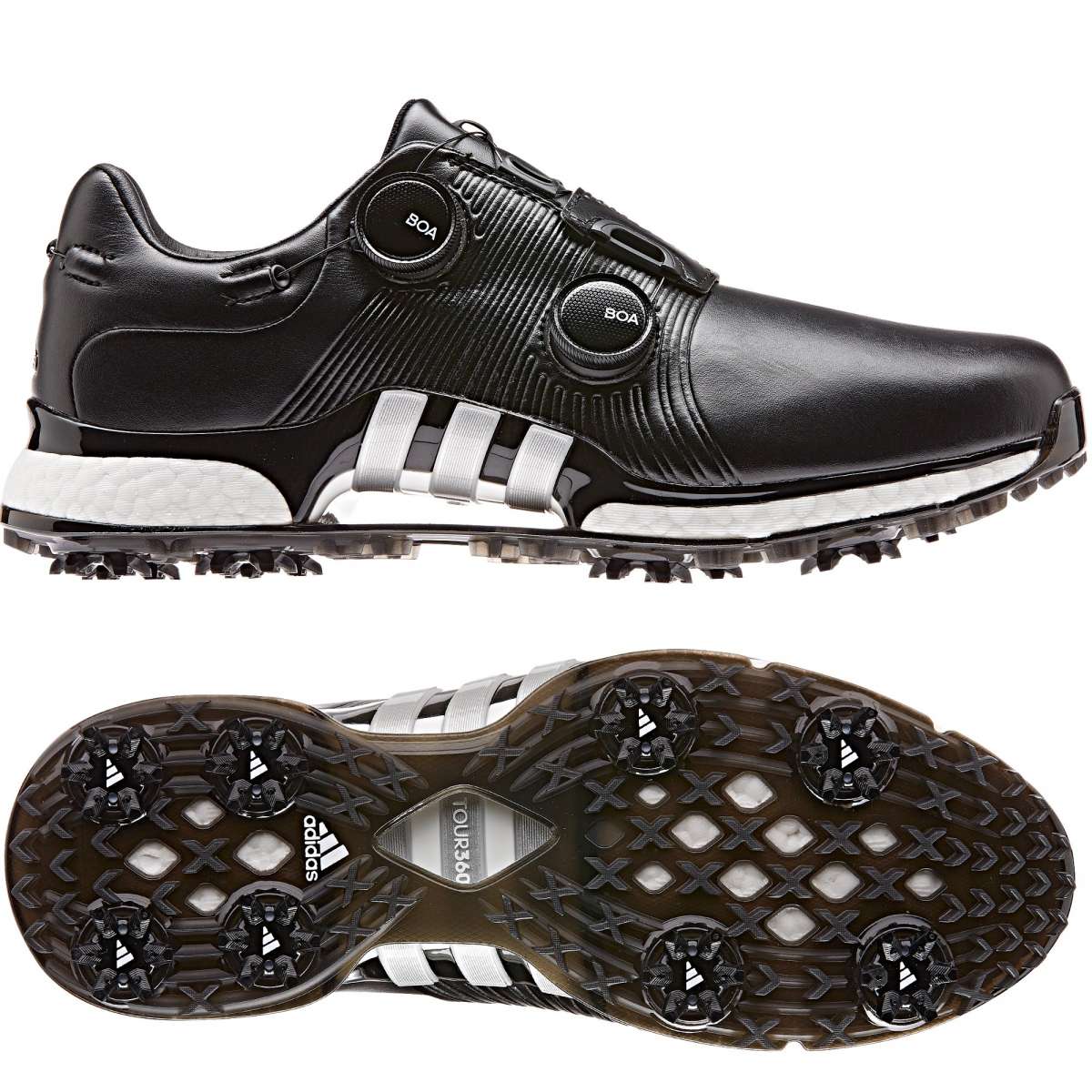 Adidas Tour 360 XT Twin BOA Herren Golfschuhe WIDE Schwarz Silber WeiB gunstig kaufen Golfladchen