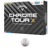 Callaway 2025 Chrome Tour X Golfbälle, Triple Track, 12 Stück