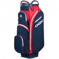 Ogio 2025 All Elements Silencer Waterproof Cartbag / Golfbag, Red / White / Blue