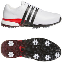 Adidas 2025 Tour 360 Herren Golfschuhe, Weiß / Schwarz / Rot