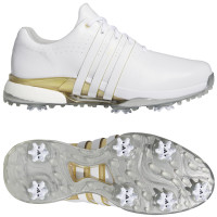 Adidas 2024 Tour 360 Herren Golfschuhe, Weiß / Gold